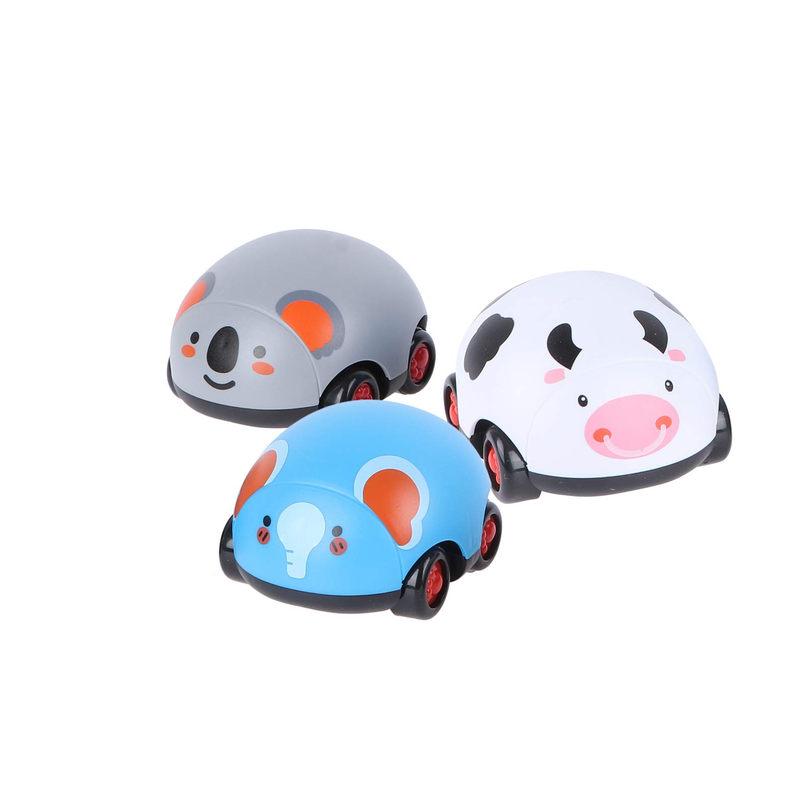 ibasenice Boys Girls Boys and Girls Toy 3pcs Cartoon Animal Car Toys Press Driven Coasting Cars for Children