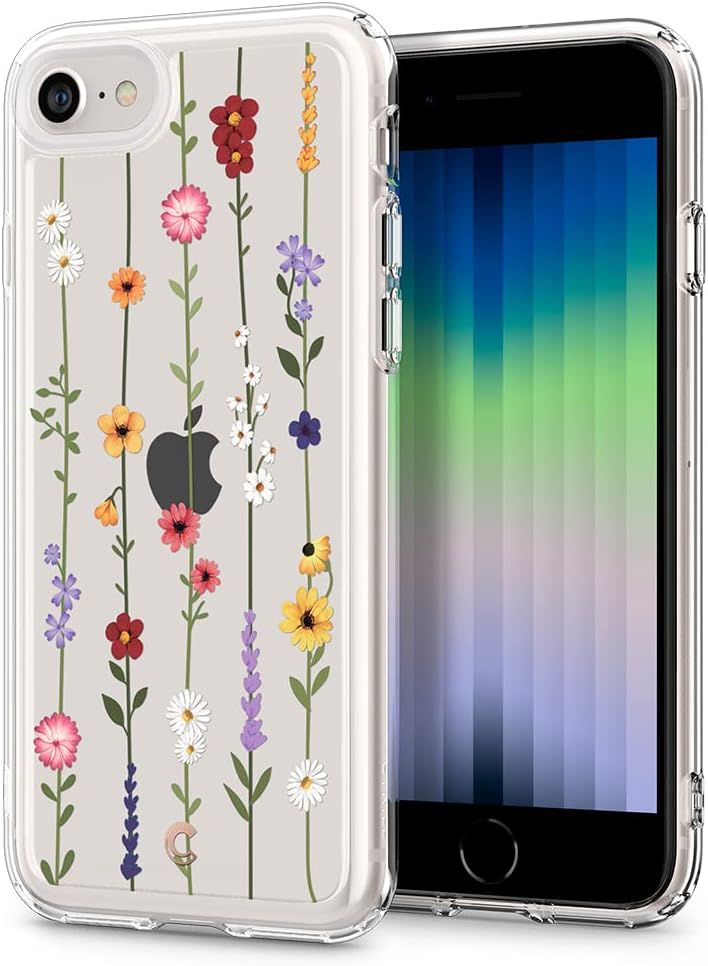 CYRILL Cecile Compatible with iPhone SE Case 2022 / iPhone SE 3 Case | iPhone SE Case 2020 | iPhone 8 Case | iPhone 7 Case - Flower Garden