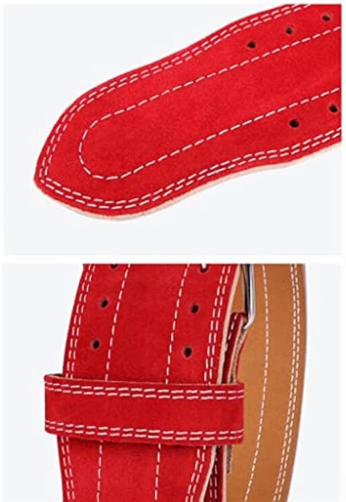 Cintura in pelle for sollevamento pesi con leva fitness - Cintura a leva resistente, allenamento for bodybuilding sportivo, sollevamento della forza, protezione della vita, uomini e donne adatti (Colo
