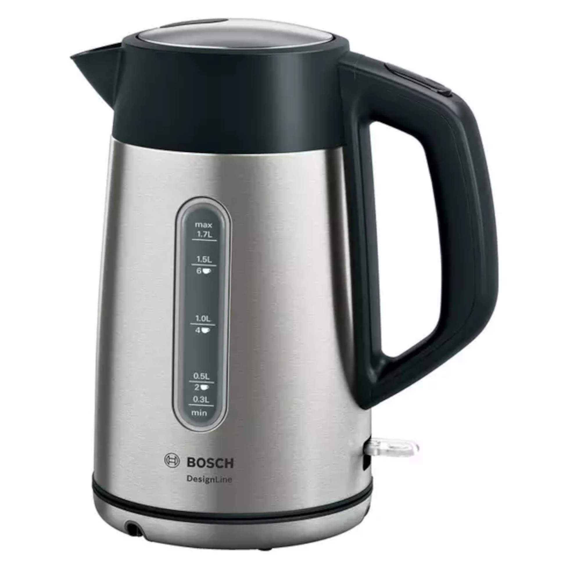 Bosch DesignLine - Hervidor de agua (1,7 l) Frontal brillante. acero inoxidable