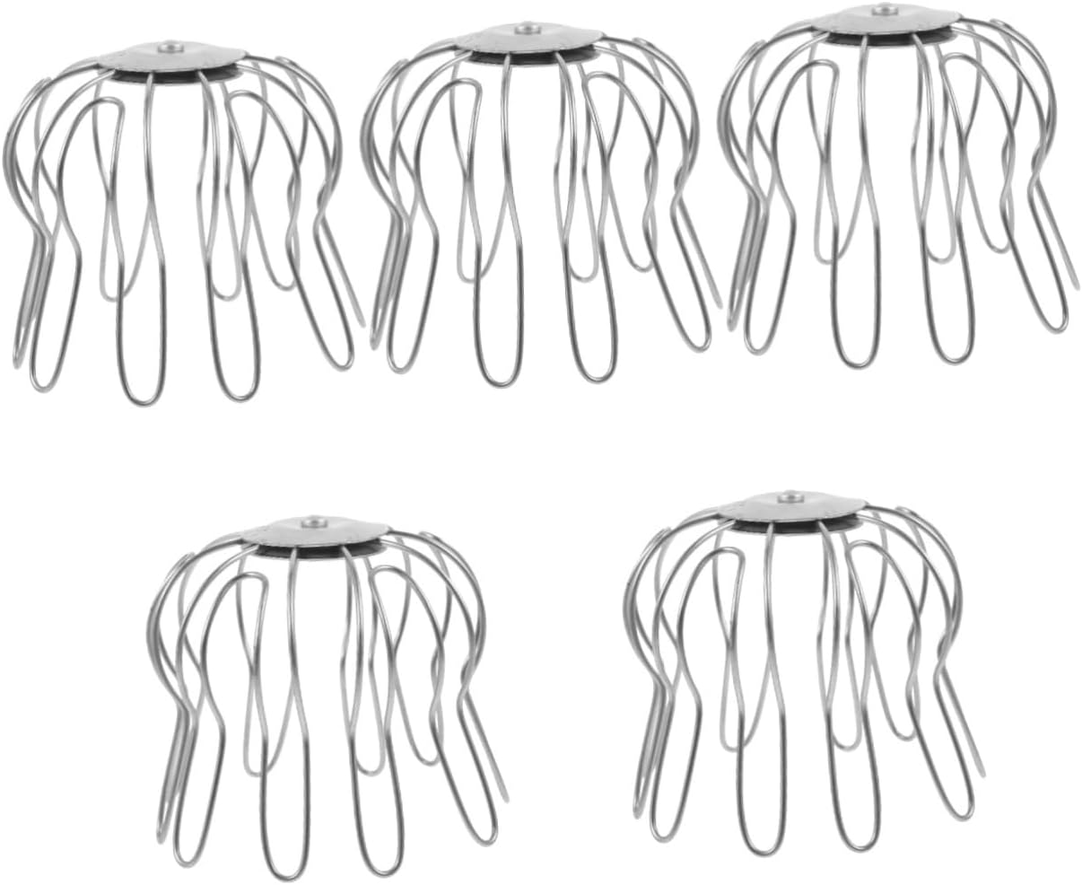 Gadpiparty 5pcs Gutter Guard Strainer Flexible Stainless Steel Drain Cover for Downspouts and Roofs Easy Installation Prevents Clogs and Debris Fits Openings for Outdoor Use