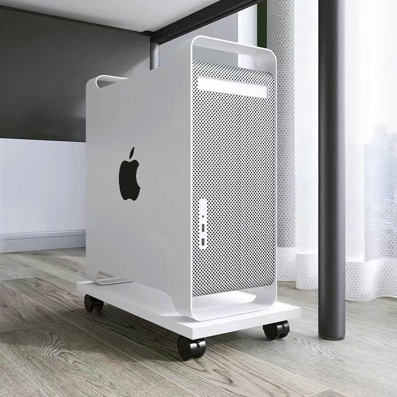 Miniatura 5 de YuPinDiZu Soporte de CPU para torre de computadora carrito de piso para PC soporte de CPU con 4 ruedas giratorias debajo del escritorio sin montaje