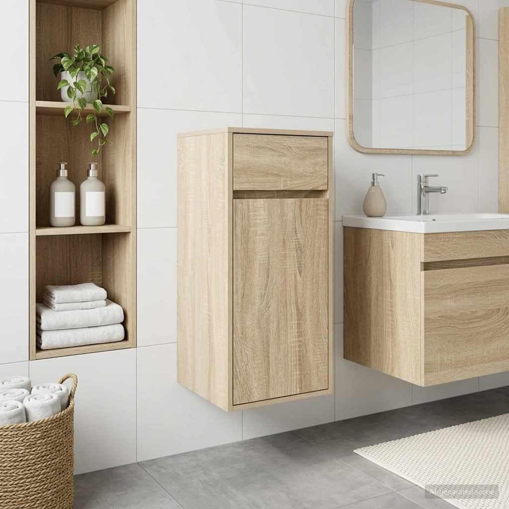 vidaXL Mobile da Bagno Rovere Sonoma 35 x 36,5 x 85 cm
