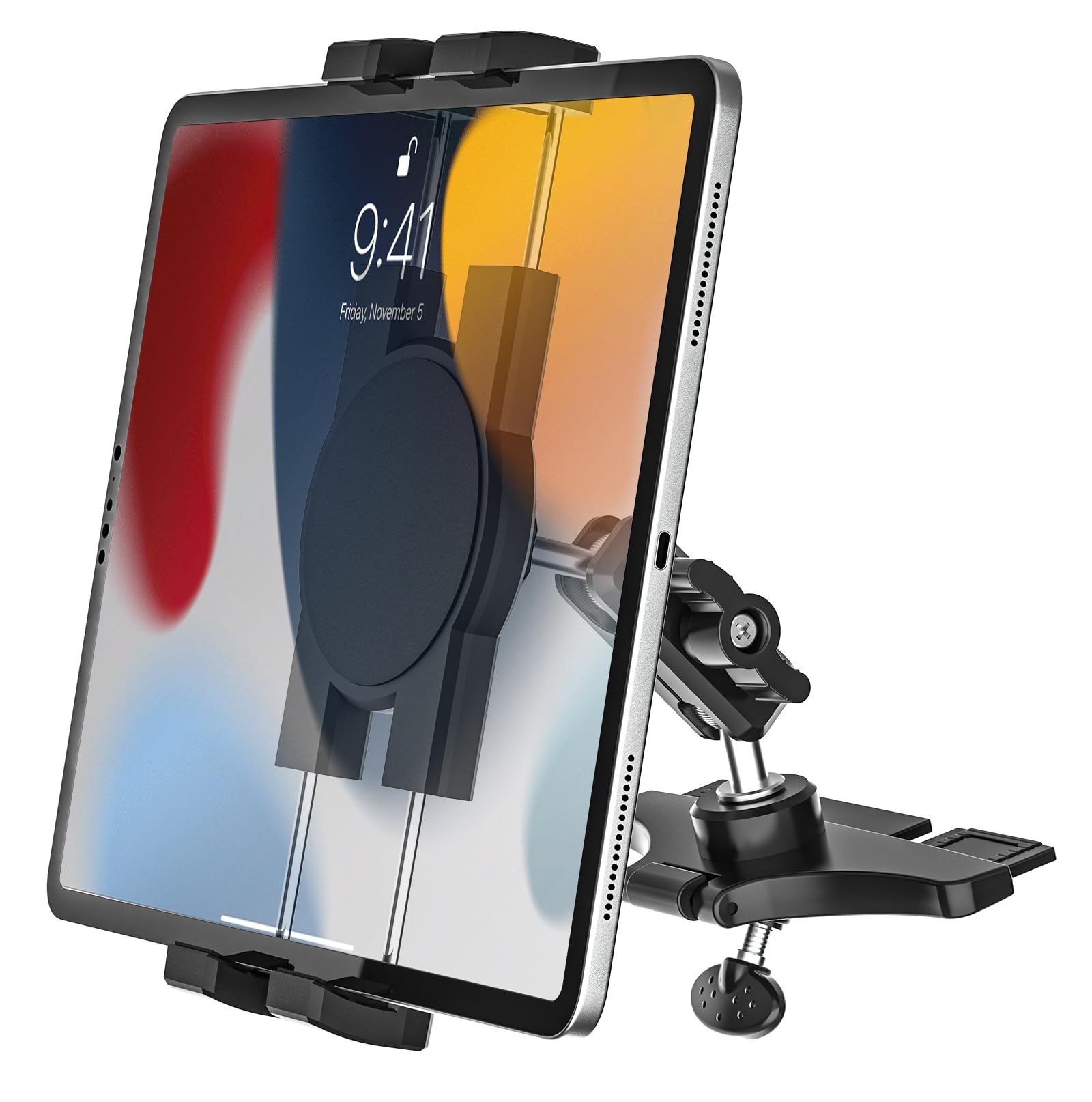 Uchwyt na tablet samochodowy odtwarzacz CD - metalowe ramię przedłużające