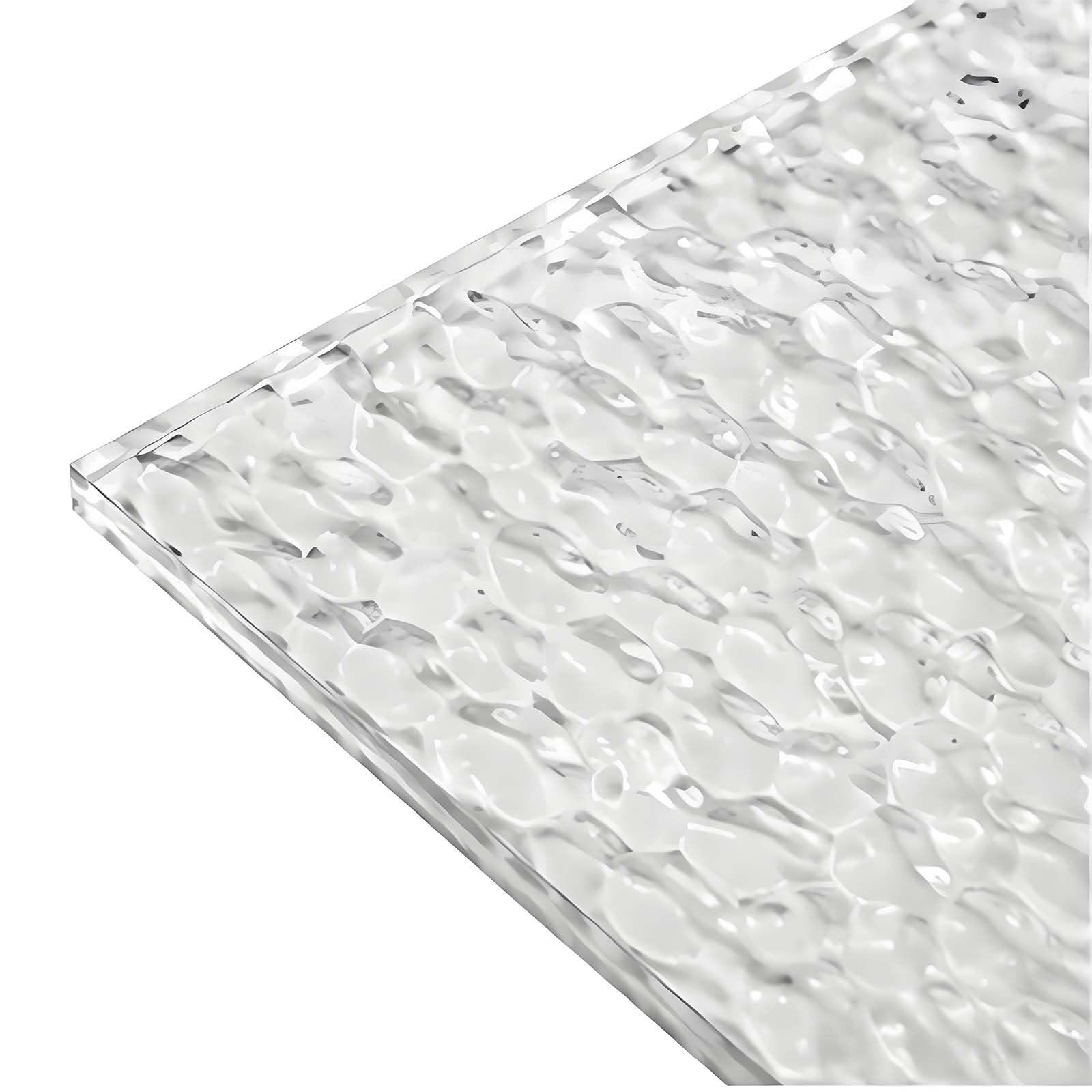 WOFDALY 10mm Stone Texture Acrylic Sheet Transparent Decorative Plastic Panel for Furniture Inserts Cabinet Doors Window Glazing Interior Design and Laser Cutting,300x600mm