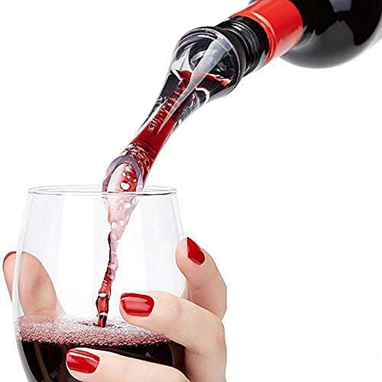 Wine Aerator Pourer and Decanter Spout | Vacuum Wine Stopper | Gift Sets for Friends and Co-workers