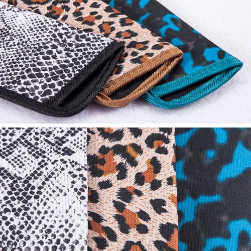 Image of TRIUMPH VISION Reading Glasses Pouch Eyeglass Sleeve Soft Case Slim 3 Pack | Alternative to Bulky Case Lightweight,Neoprene Lined Padded Protect Optical lens Slip in, Cute Pattern Portable for Daily Use