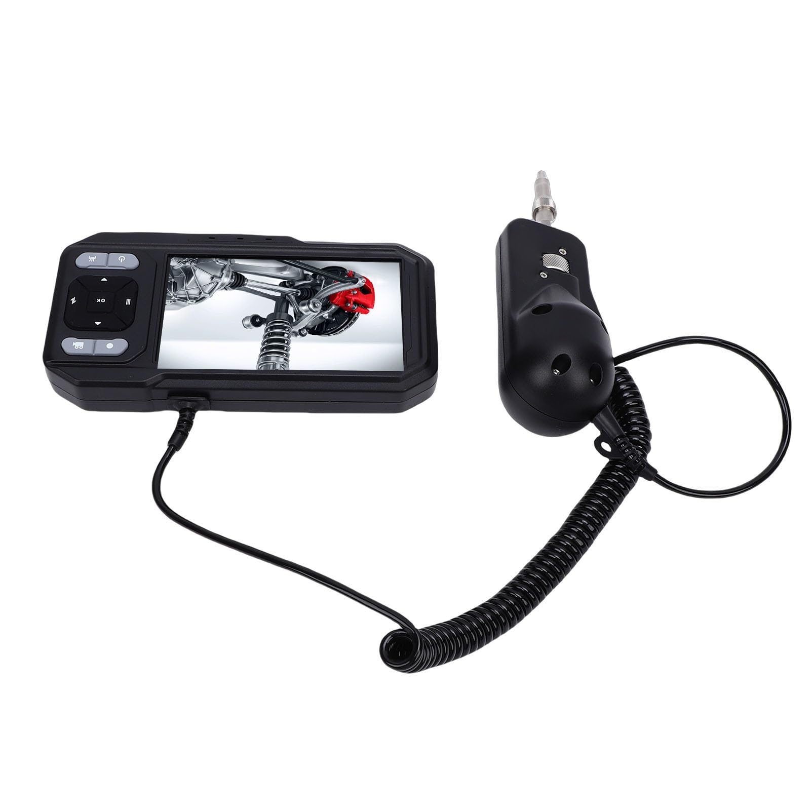 ASHATA Microscopio de Fibra óptica, Sonda de Vídeo de Alta Definición 400X para Detección de Caras de Extremo de Fibra, Pantalla LED de 4,5", Diseño Fácil de Usar