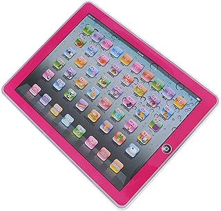 SPYMINNPOO Bilişi Geliştirmek Için Hassas Renkli Tuşlara Sahip Bebek İngilizcesi Eğitimsel Öğrenme Makinesi Tableti (PINK)