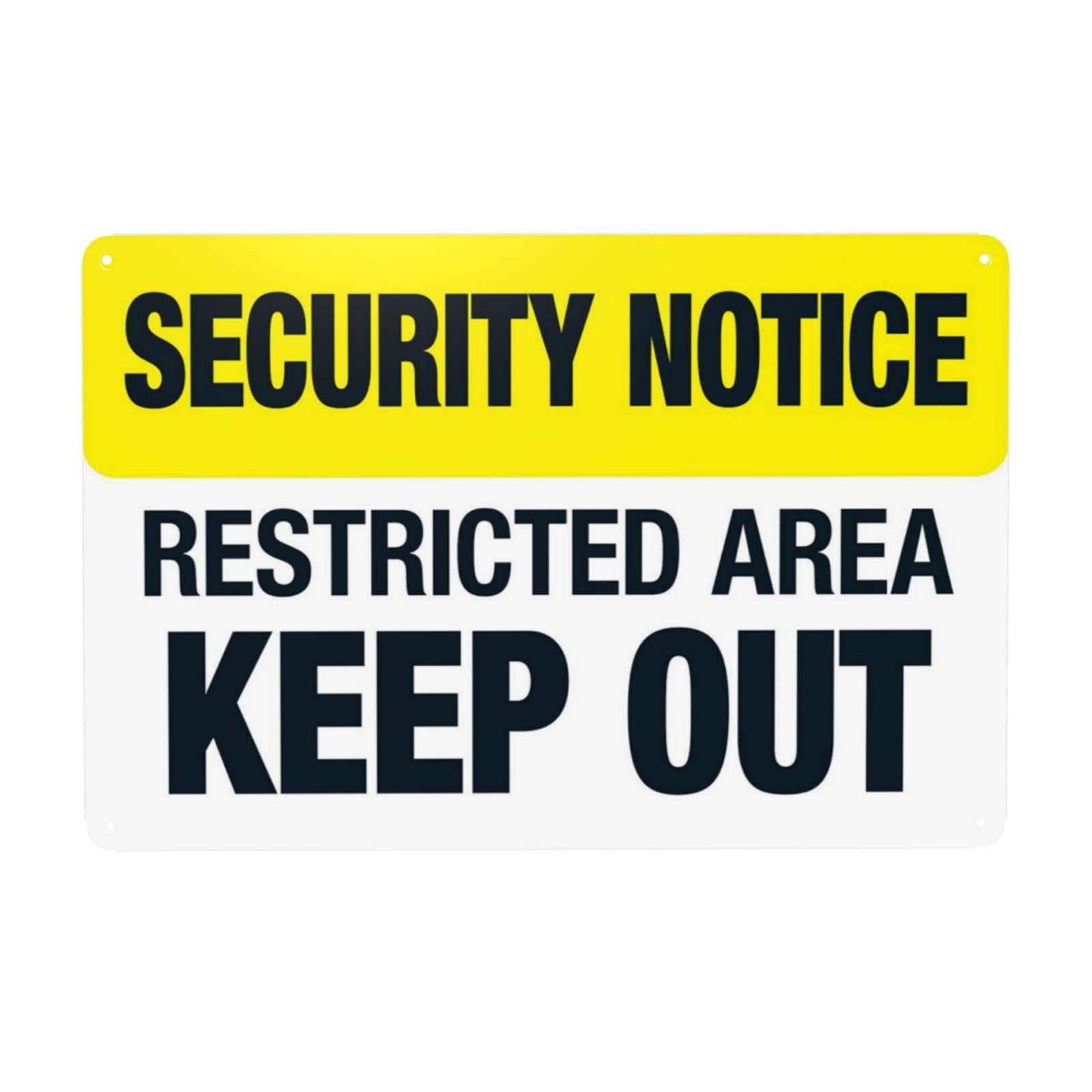 Vintage Property Wall Ornament, Official Security Restricted Zone Keep Out Authorized Personnel Only Sign 12x8 Inch
