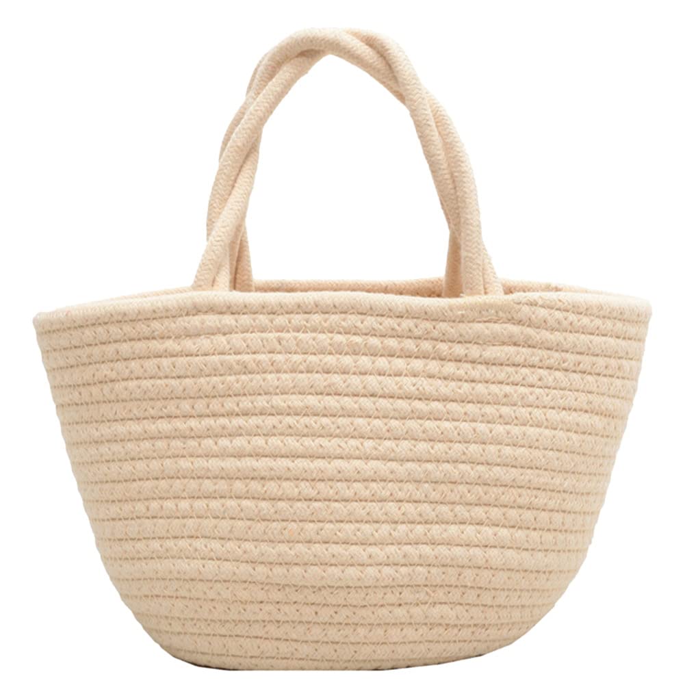 South Beach - Borsa a secchiello in paglia glitterata beige e oro