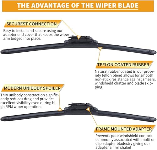 Vista 233 de MIKKUPPA Limpiaparabrisas de 26 pulgadas + 23 pulgadas + 12 pulgadas, repuesto para Mercedes-Benz 2013-2016 GL350 GL450, 2012-2015 ML350 ML550 ML63