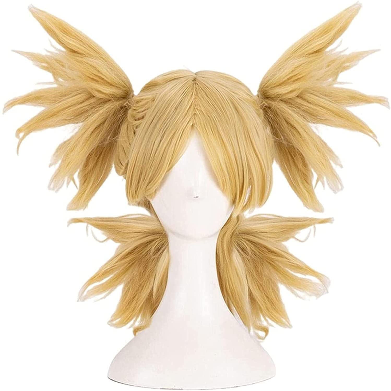 Temari Cosplay Wig Anime Golden Short Four Braids Wigs with Bangs Cosplay Accessories for Women Girls with Wig Cap Women Wigs