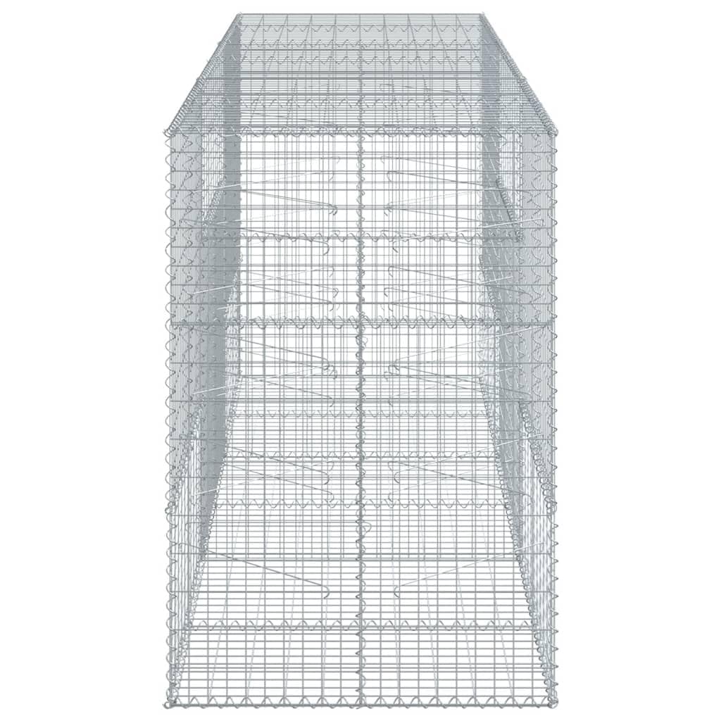Gavión con tapa, 300 x 100 x 150 cm, cesta de piedra galvanizada | Cesta de alambre galvanizado resistente para jardín como protección visual, terraplén o elemento decorativo.
