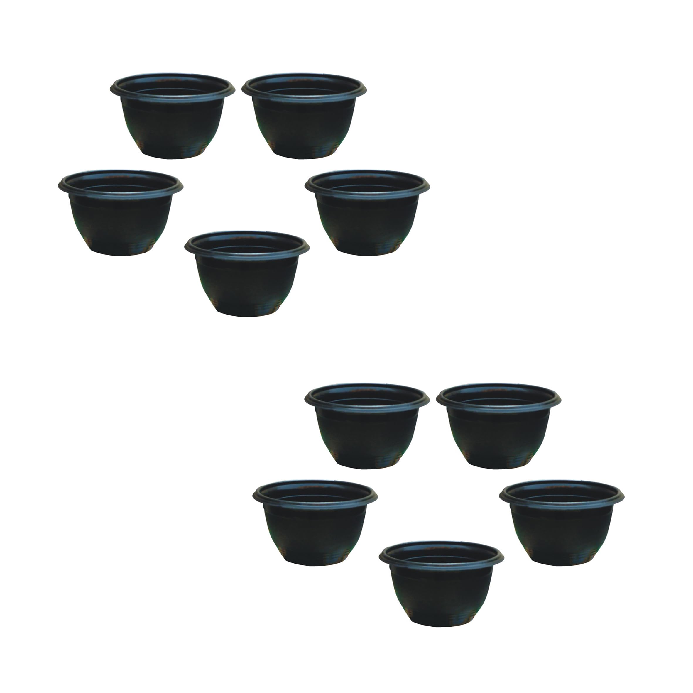 SHOPMEFAST Plastic Corfu Nursery Pot Set, Plastic Flower Pots, Plastic Plant Containers Set (Size : 7 inches) (Black - Pack of 10) (B0CQCGRTJV) Amazon Price History, Amazon Price Tracker