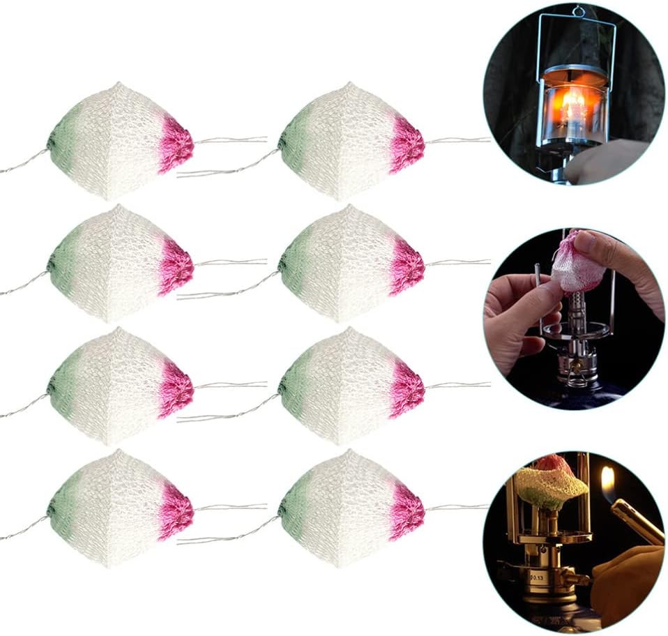 Sewroro 12pcs Gas Lantern Mantles, Windproof Rayon Lamp Mantle Covers for Camping, Compact and Foldable Outdoor Accessories - Image 2