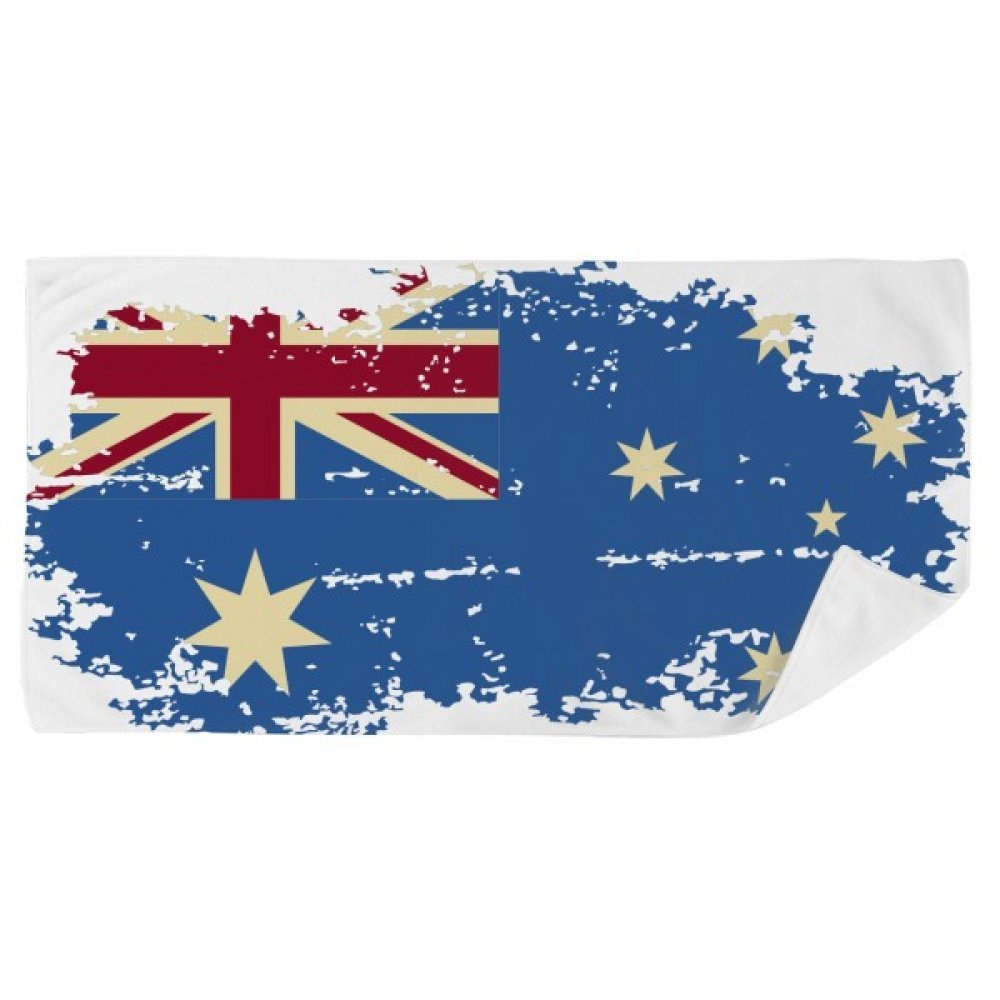 Serviette de bain Australie rétro multicolore 35x70cm douce pour toilette