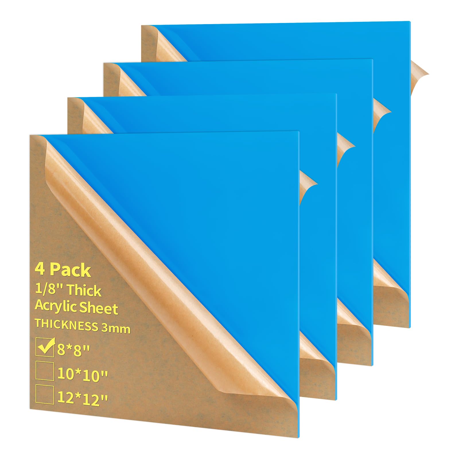 Acrylic Sheets - 4 Pack 12x12 Blue -19