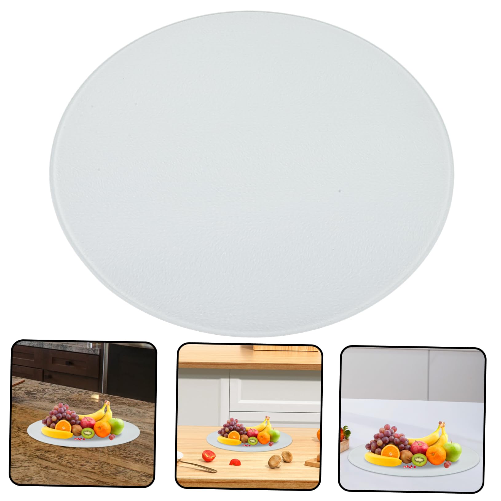 Tabla de Cortar Frutas Y Verduras Redonda de 30 Cm Resistente a Los Arañazos Y a Las Manchas Utensilio de Cocina sin Base