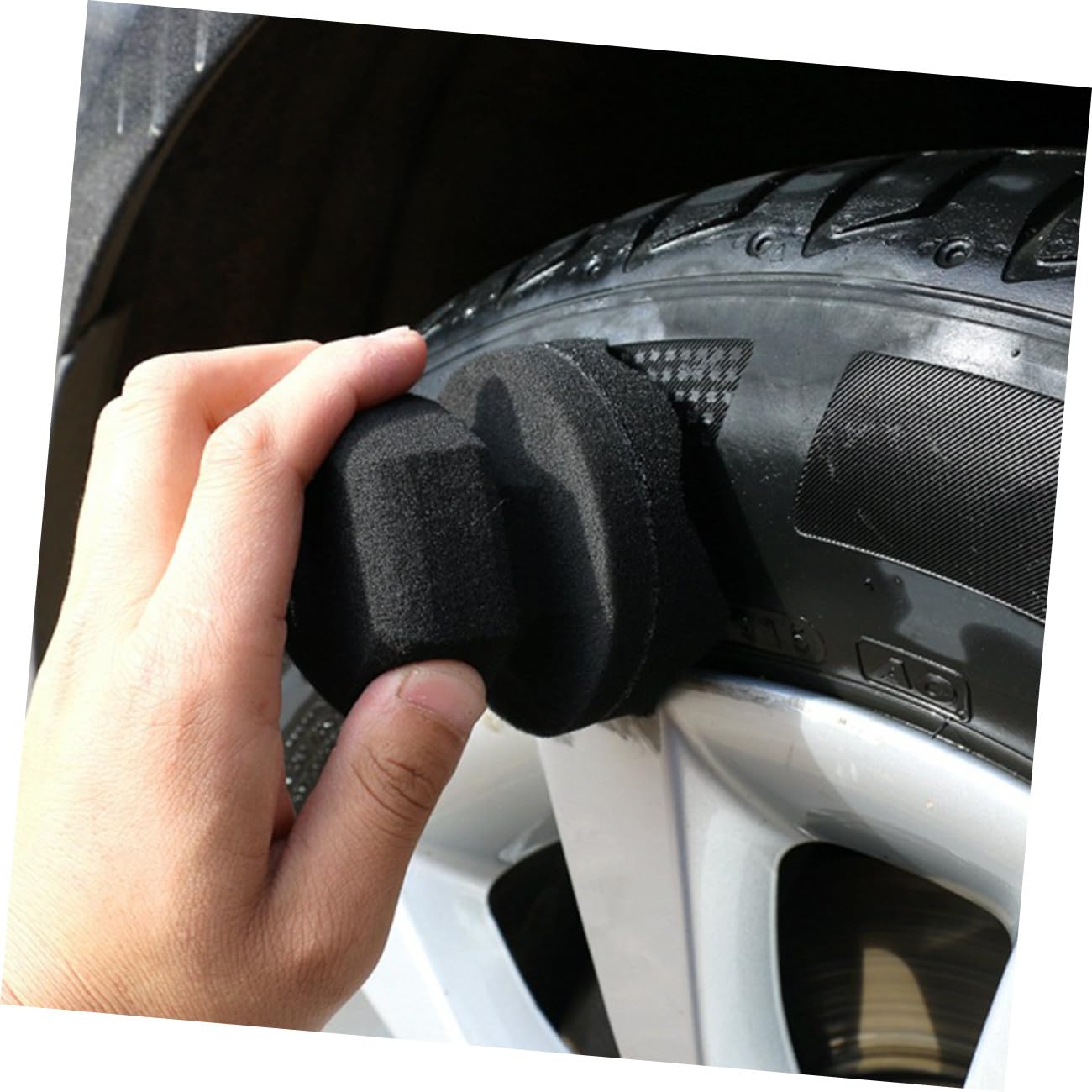 Anneome 12stücke Wellenmuster Polierschwämme Für Auto-wachsanwendung Hochdichte Langlebige Handpolierpads Für Effektive Reinigung Und Pflege Von Autoinnenräumen Und Lederoberflächen