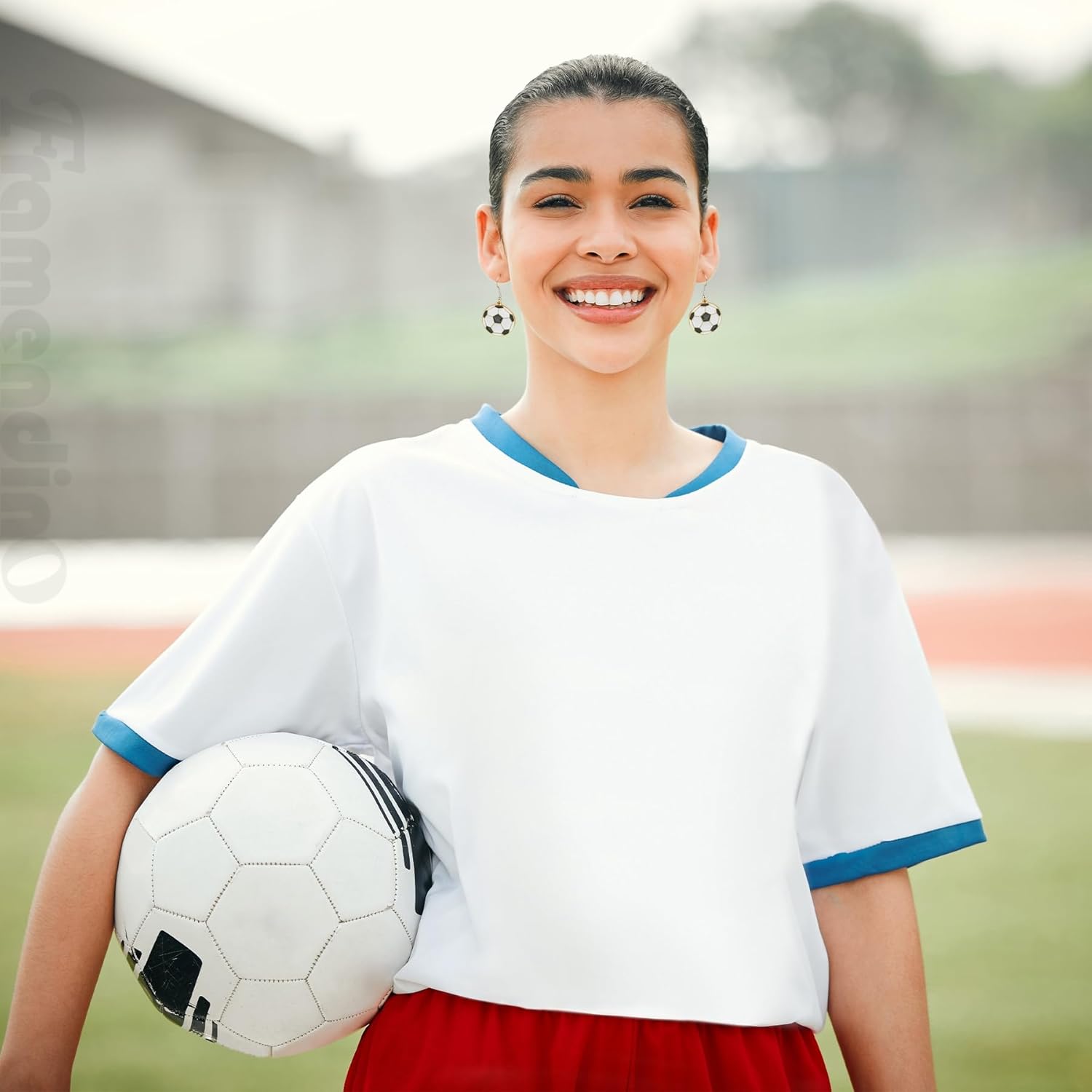 Framendino, 50 Pack Metal Enamel Soccer Ball Pendant Charms Football Sports Charm Connector for Necklace Bracelet Earrings Keychains Jewelry Making DIY Crafts - Image 7