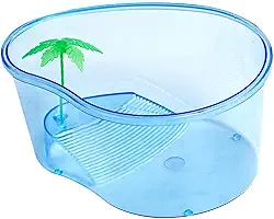 Aquaterrário Para Tartaruga Ilha com Coqueiro e Rampa - Tamanho P - M - G - XG - Cód.IlhaPV1 (Pequeno)