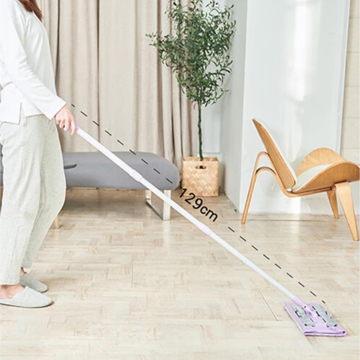 Fregona Mopa Fregona Plana con Abrazadera, Fregona Giratoria De Uso Doméstico, Doble Uso, For Uso Húmedo Y Seco, Fregona Horizontal con Succión Fregona para Limpieza