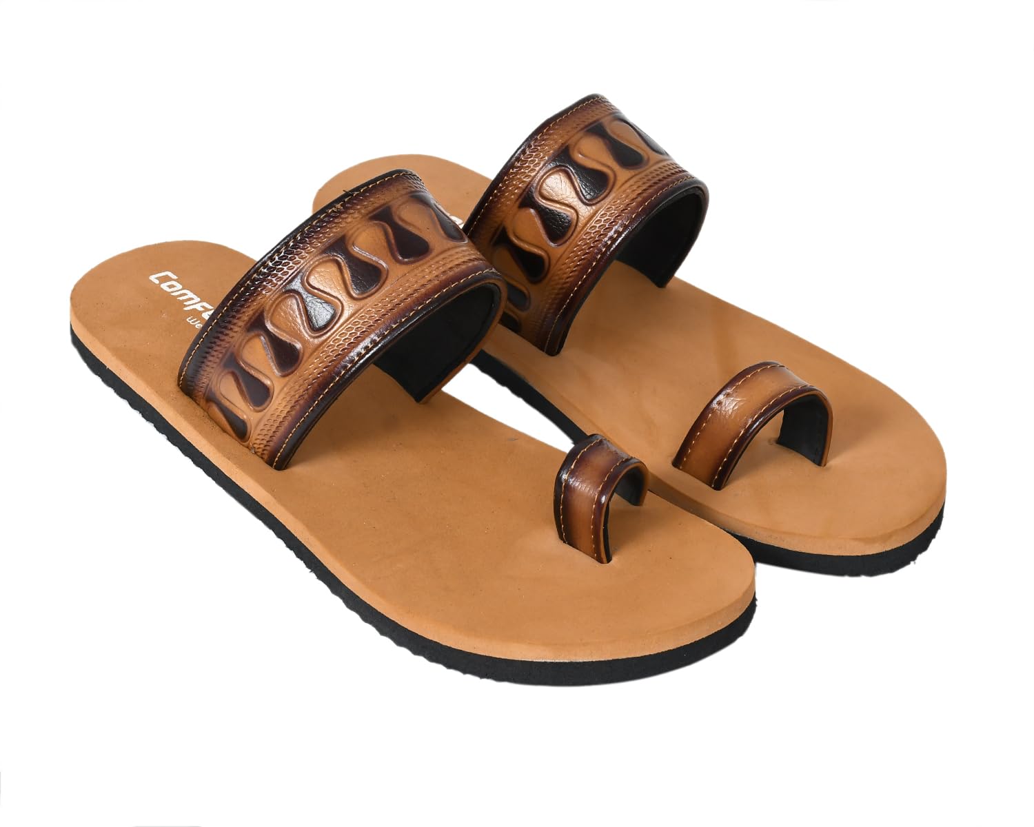 comforplus Men’s Stylish Toe Ring Slippers | Anti-Skid Waterproof Flip Flops | Strong Strap Comfortable Chappal | Lightweight Durable Daily Wear Sandals for Indoor Outdoor Use (New Article 14)-picture-38