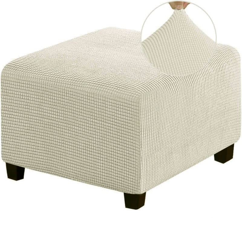 Stretch Ottoman Covers Round/Square Footstool Cover, Velvet Modern Removable Washable Large Stretch Pouffe Cover Anti-Slip Dustproof Foot Stool Slipcovers With Elastic Bottom Swivel chair cover(A6,80-