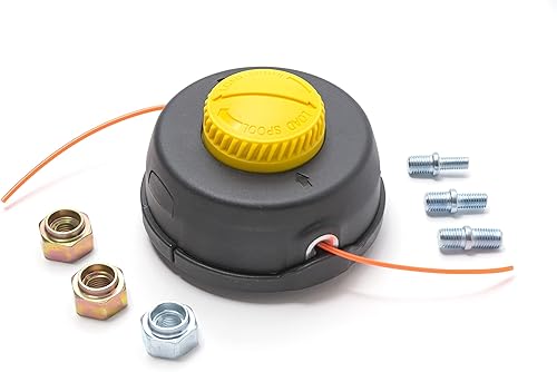 Miniatura 2 de Terre Products, reemplazo universal de cabezal de recortadora, cabezal de recortadora de cuerda de alimentación de golpes, compatible con la mayoría