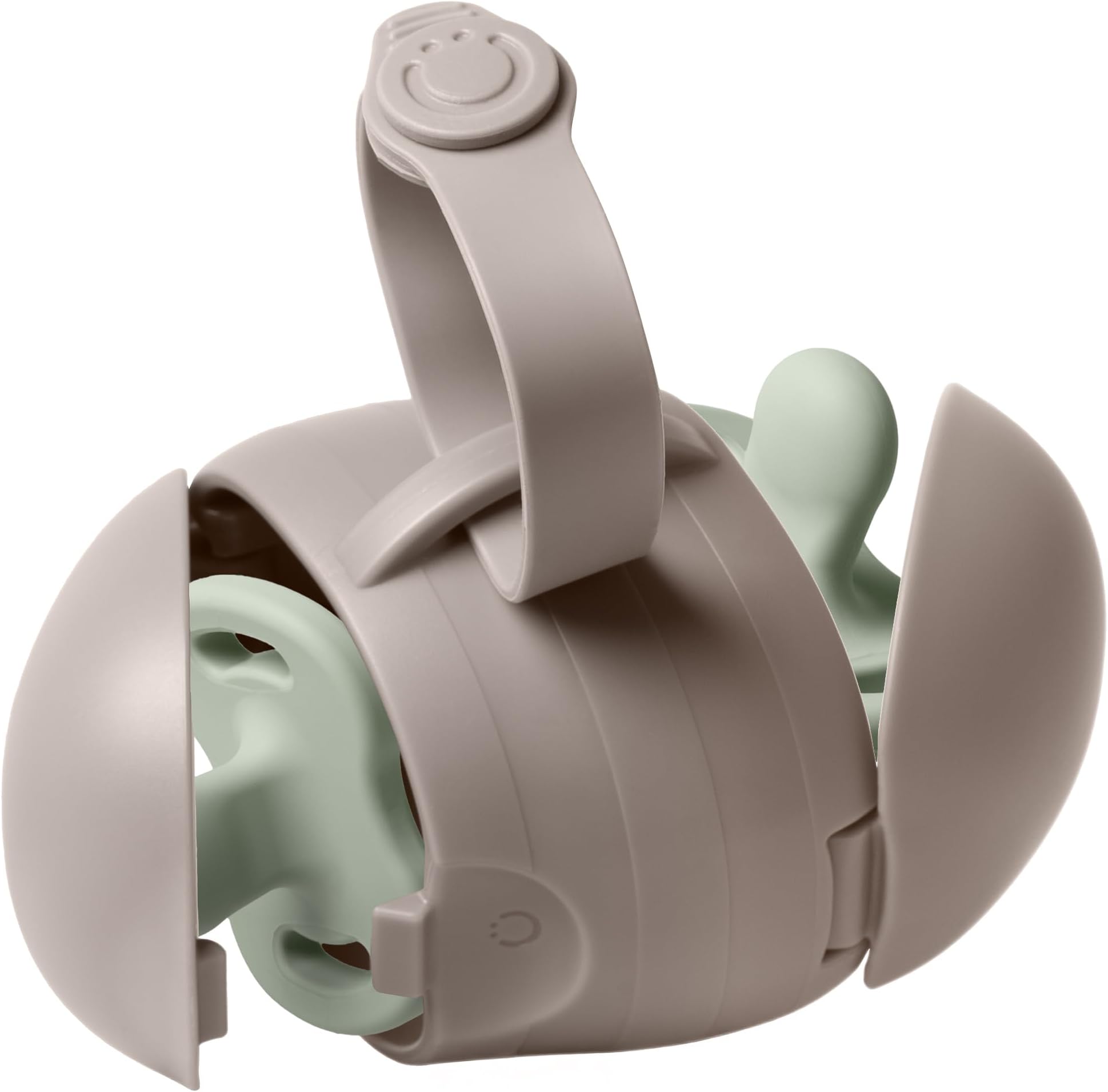 On-The-Go Dual Pacifier Holder, Baby Pacifier Case with Strap, Keeps Pacifiers Clean and Separated, Travel Diaper Bag Accessory for Newborns, Taupe