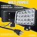 Xprite 45 Watt 4x6 inch LED Headlight Rectangle Sealed Beam Replacement HID Xenon H4651 H4652 H4656 H4666 H6545 Peterbilt Freightliner Kenworth (Pack of 2)