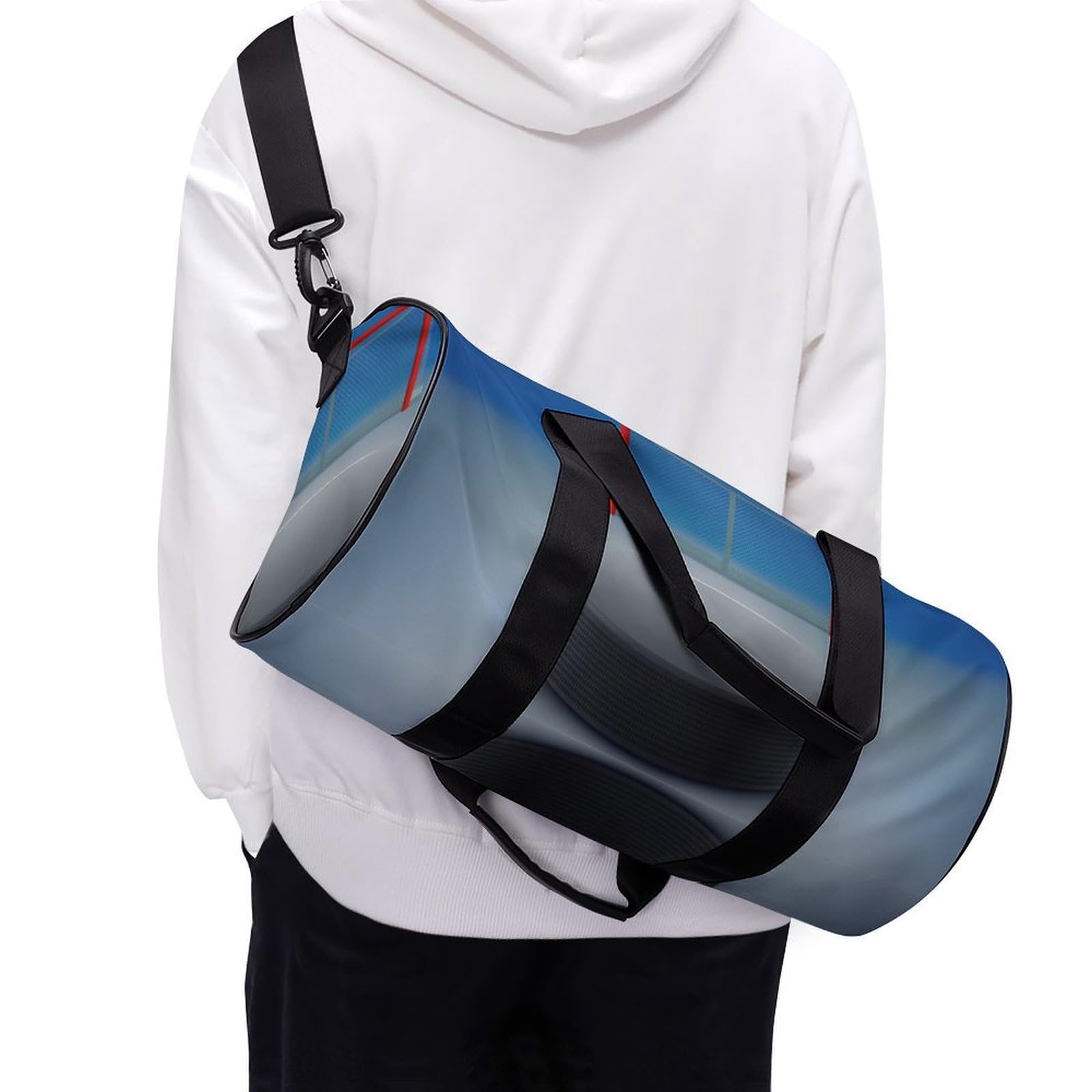 Hockey sur Glace Sac De Sport Gym Sac De Voyage Sac Week-End Duffel Bag pour Camping Randonnée Voyage 45x23x23cm