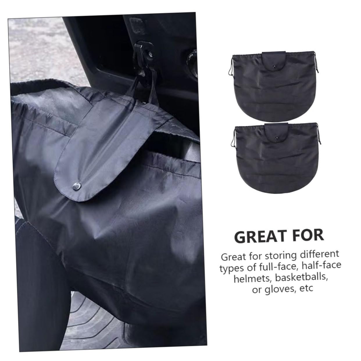 Alipis 3sets 2pcs Portable Drawstring Helmet Storage Bags for Half Face Helmets for Cycling Skiing and Sports Activities 2pcs*3