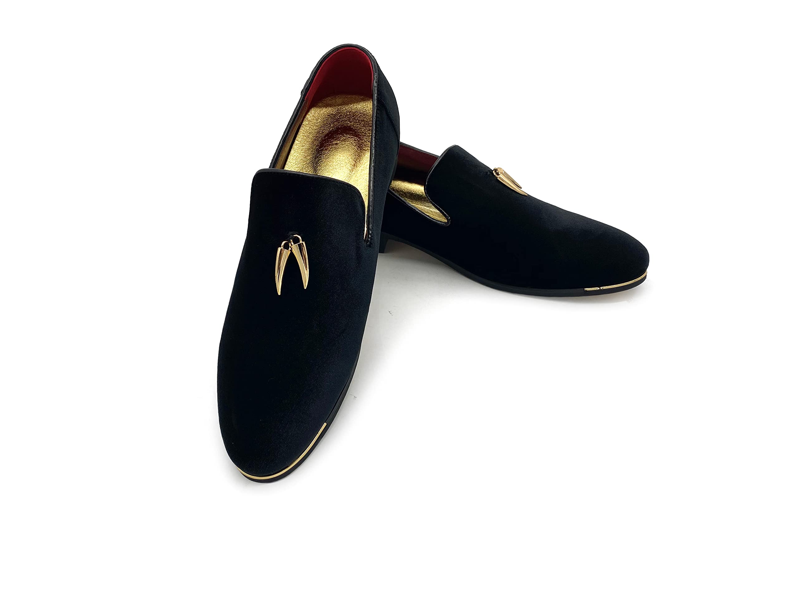 MHB Men's Multiple Colors Velvet Loafer Slip-on Tuxedo Dress Shoes Glitter Suede Smoking Slipper