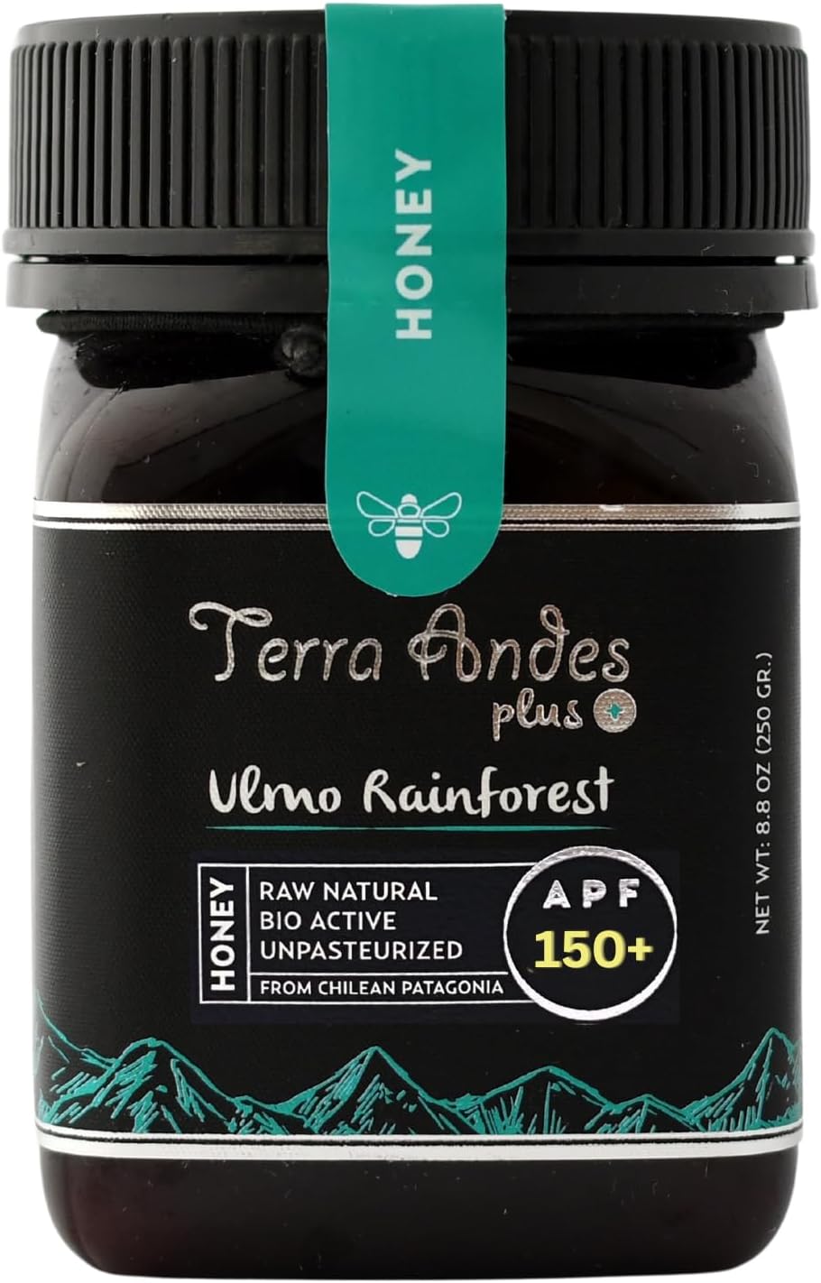 Ulmo Rainforest Raw Honey by TERRA ANDES PLUS | APF 150+ Pure Honey, 8.8 oz