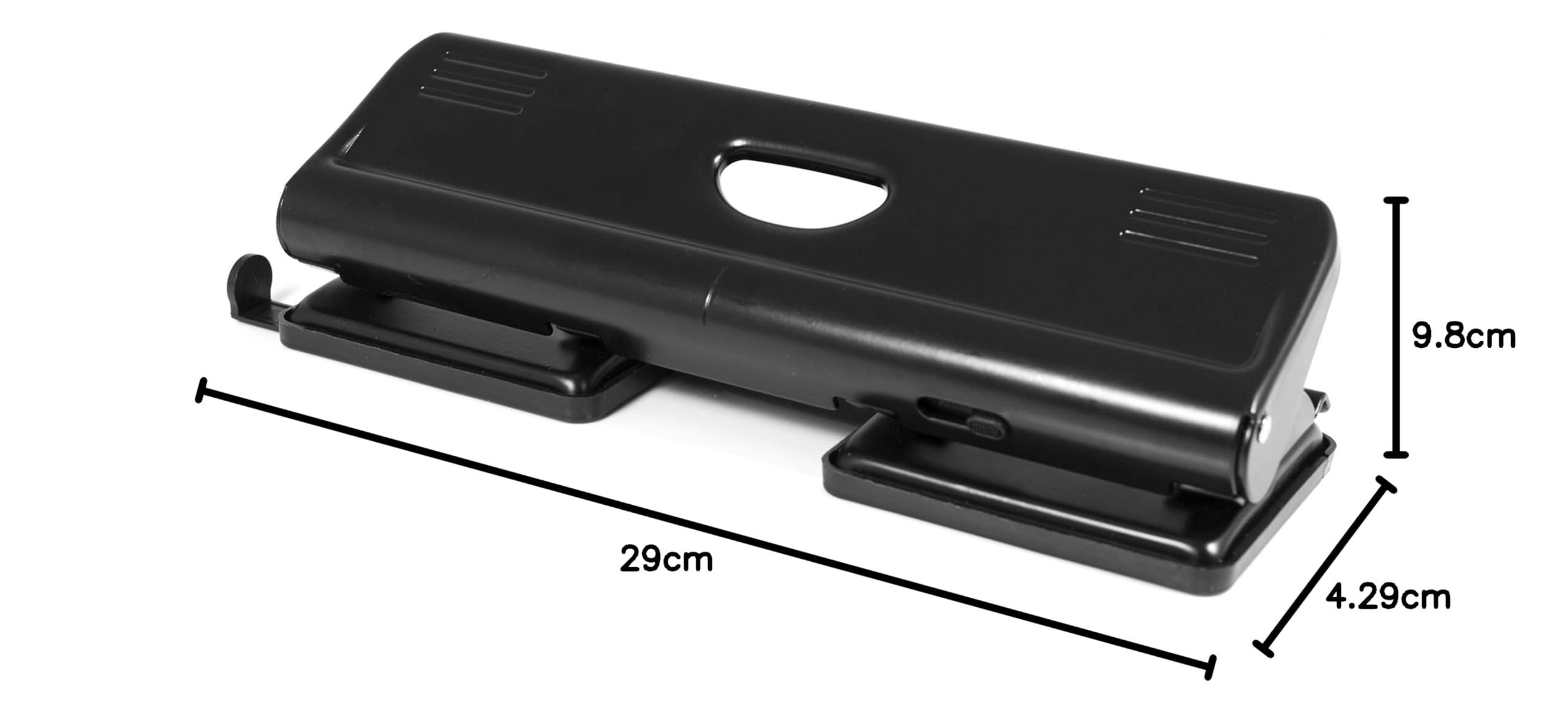 Pavo - Premium dziurkacz HD z 4 otworami na 22 kartki, czarny, 8040285