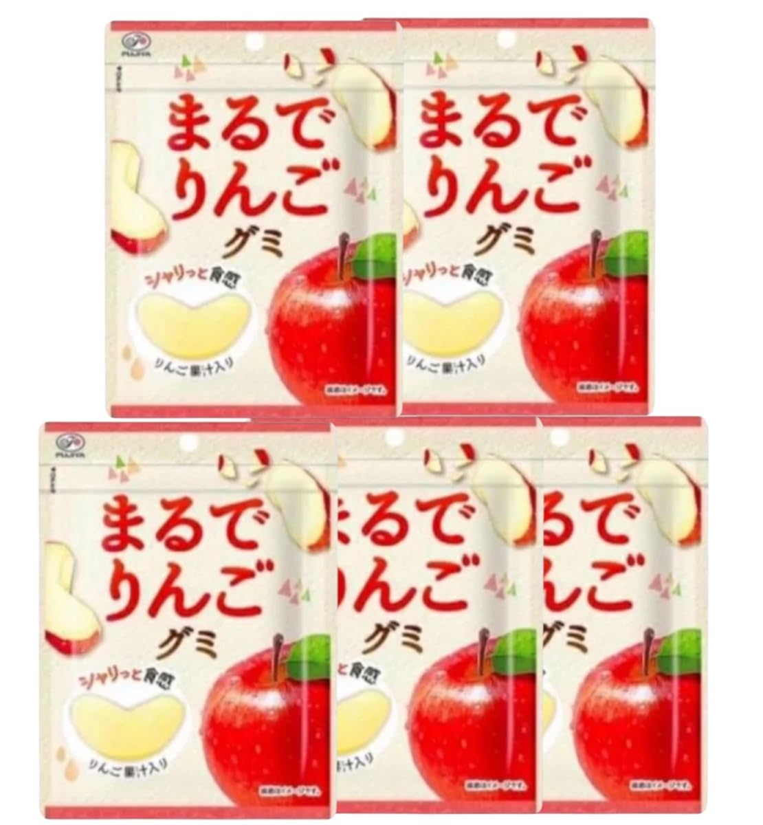 Amazon | 【5袋セット】まるで りんご グミ 53g×5 | ノーブランド品