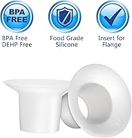 Vista 5 de Insertos de brida de silicona de 0.827 in para Spectra S1 S2, protectores de extractor de leche Medela, Freestyle, Harmony, Sonata para reducir