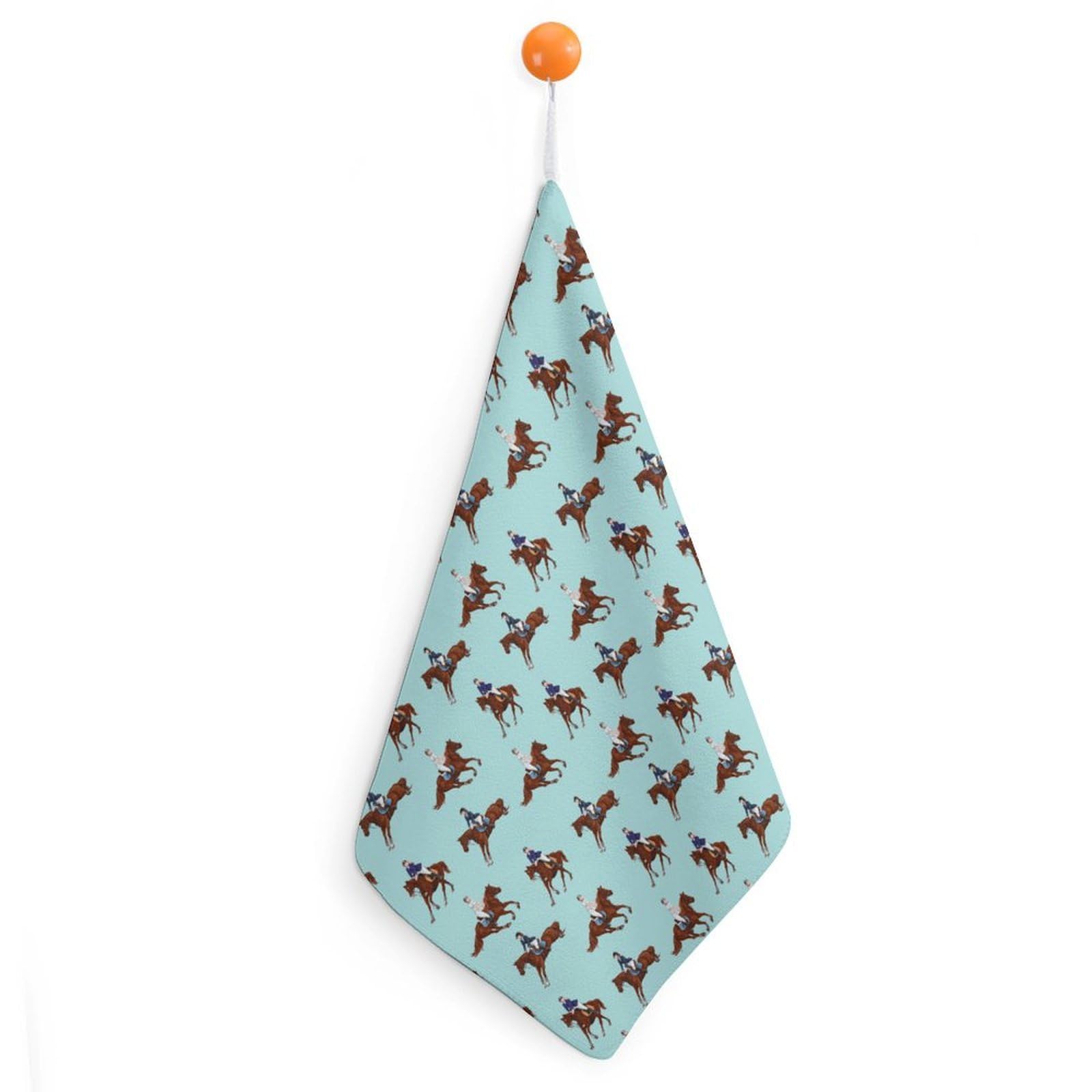 CGSBNGHA Horse Racing Hand Towel Hanging Face Towels Cleaning Cloths Handkerchief for Bathroom Kitchen
