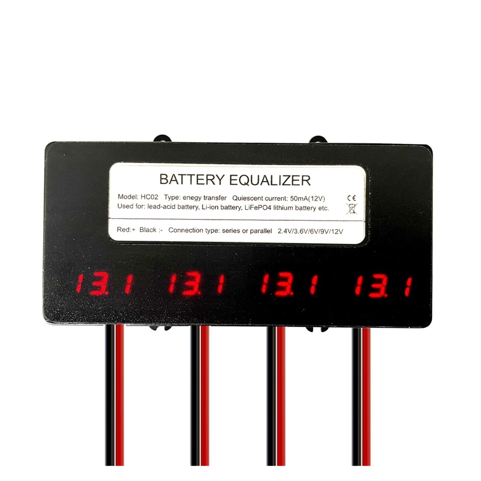 ZIPCOM Battery Equalizer 48V 4 x 12V Battery Monitor Balancer Voltage Charger for Gel Flood Lead Acid Lithium
