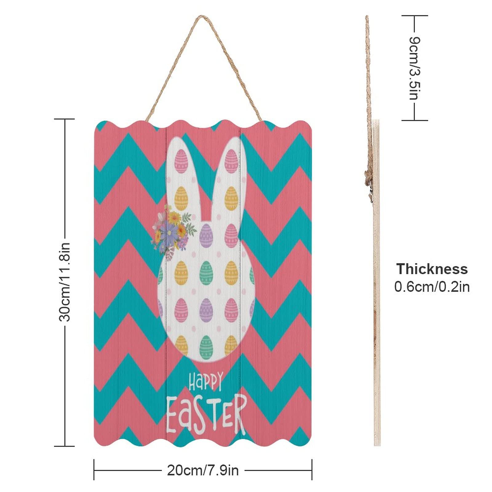 Houten Bunny Tafelbord, 6 stuks, hout, rustiek, konijn, boerderij