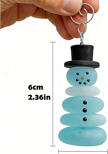 Miniatura 6 de Handmade Sea Glass Christmas Tree Hanging Decorations, Coastal Sea Glass Ornaments, for Tree Home Kitchen Outdoor Garden, Gift for Beach Lover