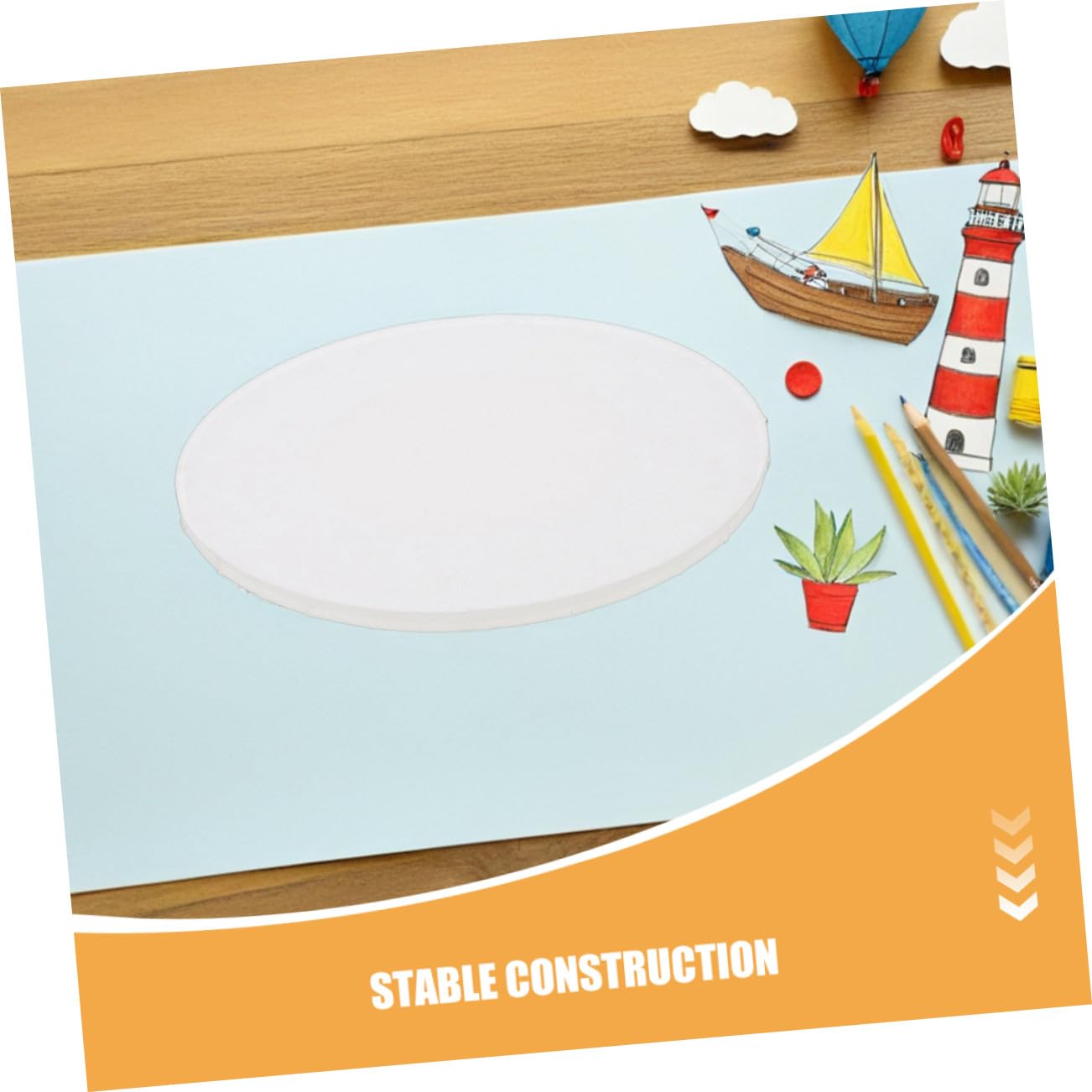 PLAFOPE 5 Piezas Lienzos Ovalados para al Óleo Tablero de Madera Estable y Lienzo de Algodón para Principiantes Suministros de Dibujo Versátiles para Clases de Arte y Proyectos Creativos