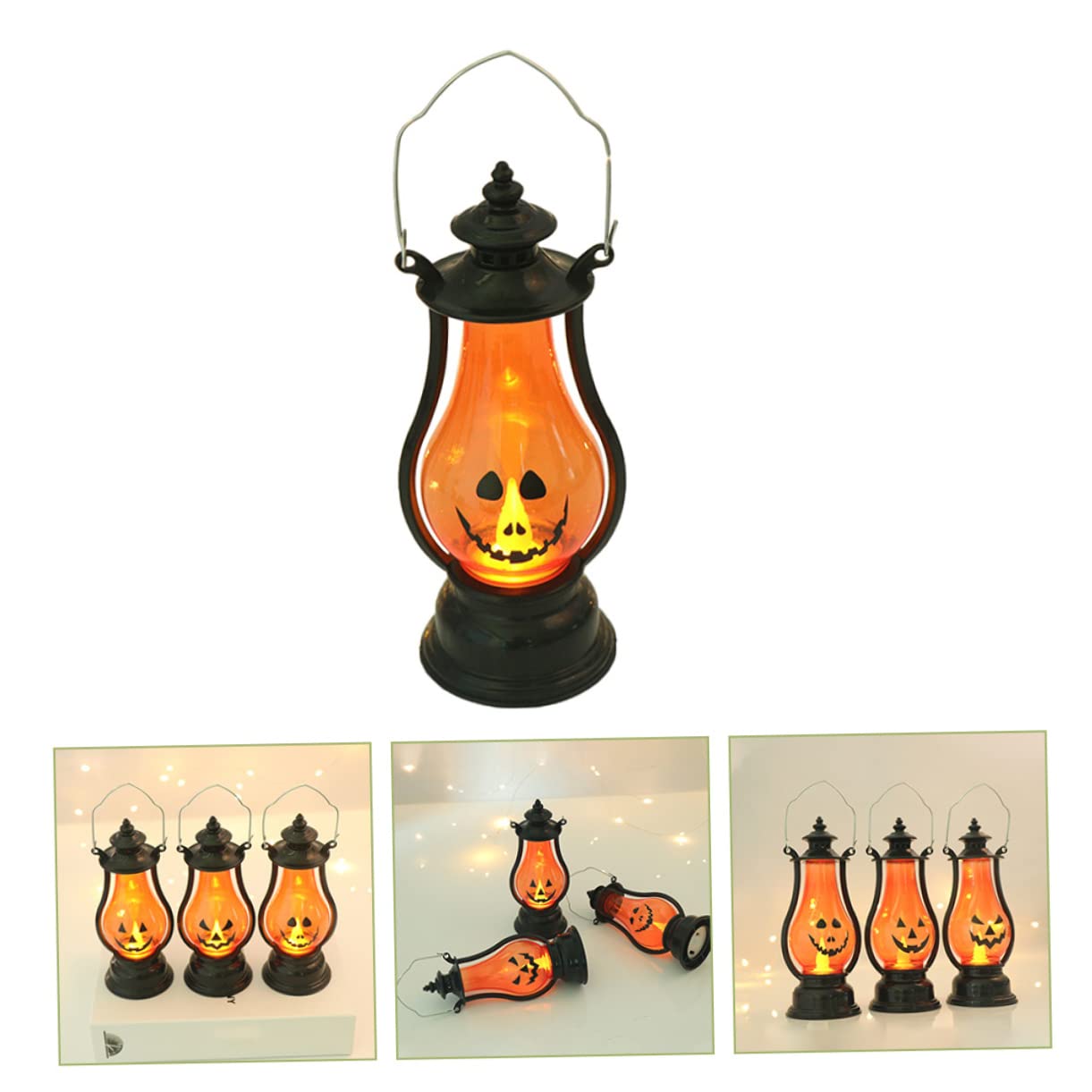 CORHAD Halloween Lantern Decor Led Pumpkin Lights Festive Decor for Parties Mantels Windows Doors More