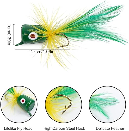 Miniatura 3 de Goture Fly Fishing Flies Kit - 40pcs76pcs100pcs Fly Fishing Lures with Fly Fishing Box - Fly Fishing Assortment Kit for Bass Trout Salmon Fishing -