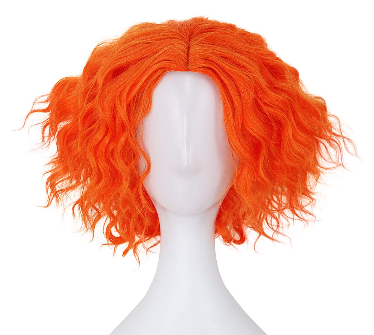 Mersi Short Orange Wigs for Costume Orange Anime Wigs for Party Halloween S077O