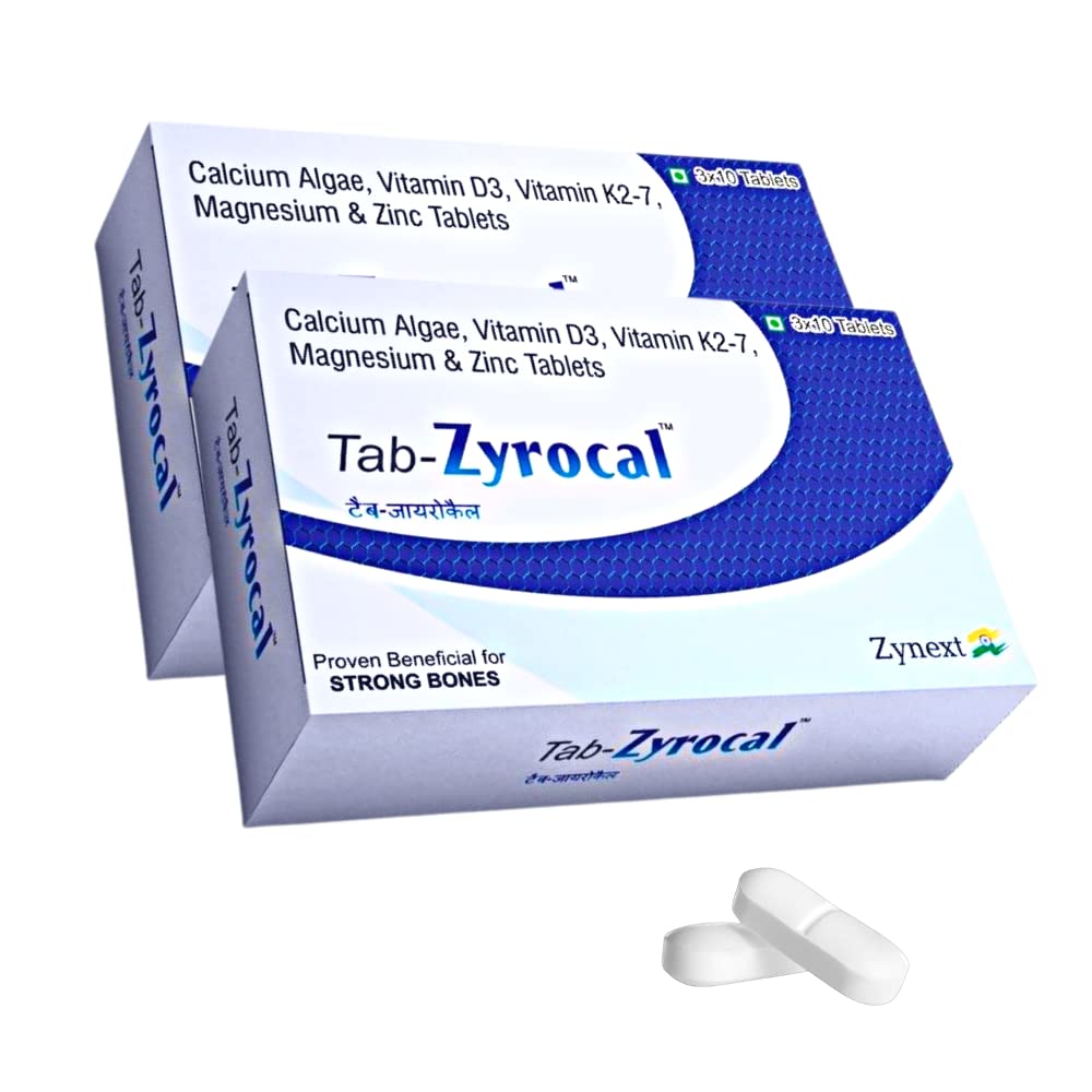 Zyrocal- Vitamin D3 K2 Magnesium with Plant Based Calcium Tablets,Optimum Calcium Magnesium Ratio, 60 Veg Tablets (B09FZSJ6YG) Amazon Price History, Amazon Price Tracker