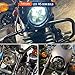 ToKnoMe 5-3/4 5.75 inch LED Headlight Compatible with Harley Davidson Dyna Sportster Iron 883 1200 Low Rider XLH883 Super Glide Softail Custom XLH1200 Forty-Eight SuperLow Street 500 750(Black)