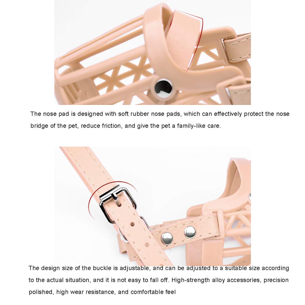 Protección contra la mordedura, Bozal for Perros, bozal de Silicona Transpirable con Correas Ajustables(XL)